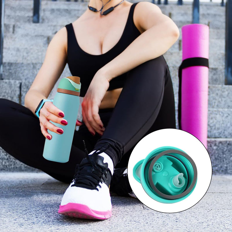 [Australia - AusPower] - 6 Pcs Replacement Silicone Lid Sealing Rings for Owala Water Bottle, with Cleaning Brush and Elbow Tweezers, Lid Gasket Replacement Bottle Accessories Compatible with Owala Water Bottle, Gray 