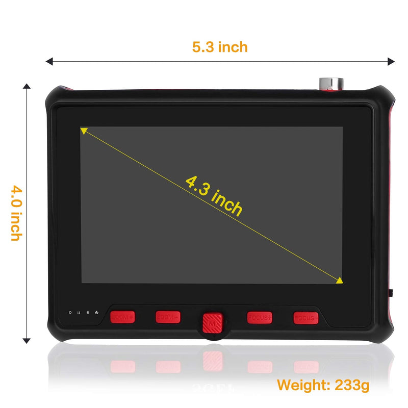 [Australia - AusPower] - Wrist CCTV Tester, Portable Camera Tester CVBS Analog Tester4.3" TFT Color LCD CCTV Video Audio Security Surveillance Camera Tester（6300） 