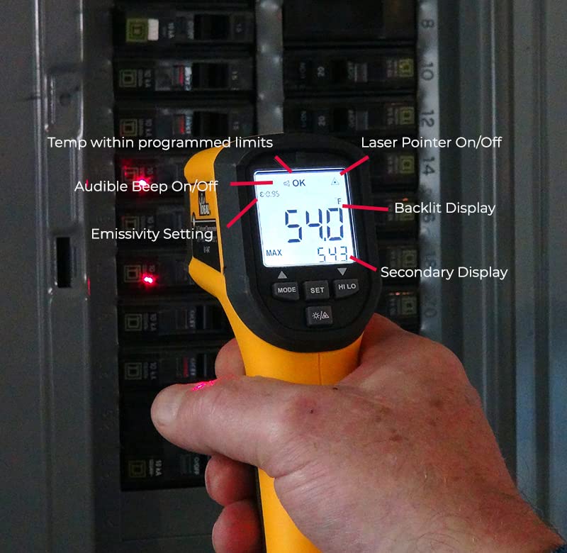 [Australia - AusPower] - IDEAL Industries INC. 61-847 Dual Laser Targeting Infrared Thermometer 