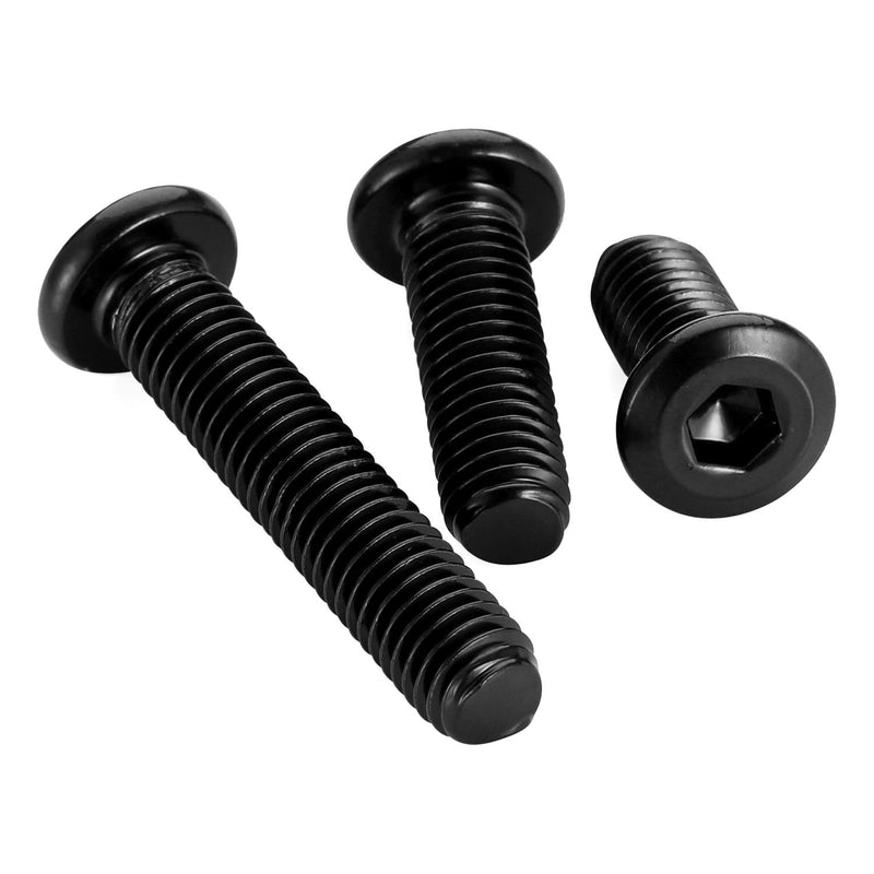 [Australia - AusPower] - M5 x 10mm Socket Cap Allen Bolts, Flat Round Head Socket Cap Screws, Furniture Screws, Carbon Steel, Full Thread, Black Oxide Finish, 30 PCS M5 x 10mm 