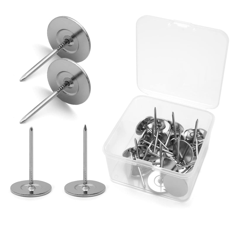 [Australia - AusPower] - 20 Pcs Silver Flat Head Thumb Tacks, 0.75'' Upholstery Tacks Upholstery Nails Furniture Nails Sofa Nail Push Pins for Furniture and DIY Decorative 20 Silver, 0.75" x 1.18" / 19 x 30 mm 