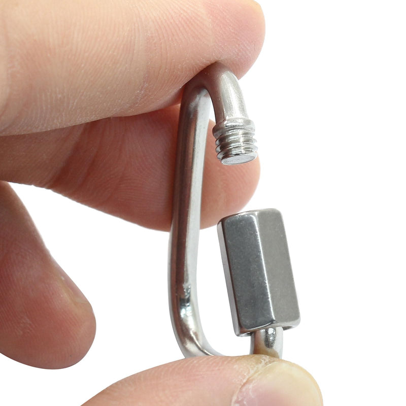 [Australia - AusPower] - M3.5 Delta Quick Links Triangle 1/8 Inch,6 Pcs 316 Stainless Steel Triangle Locking Quick Connector, Quick Link Chain Heavy Duty Chain Connector - 330lbs Capacity M3.5,6Pcs 