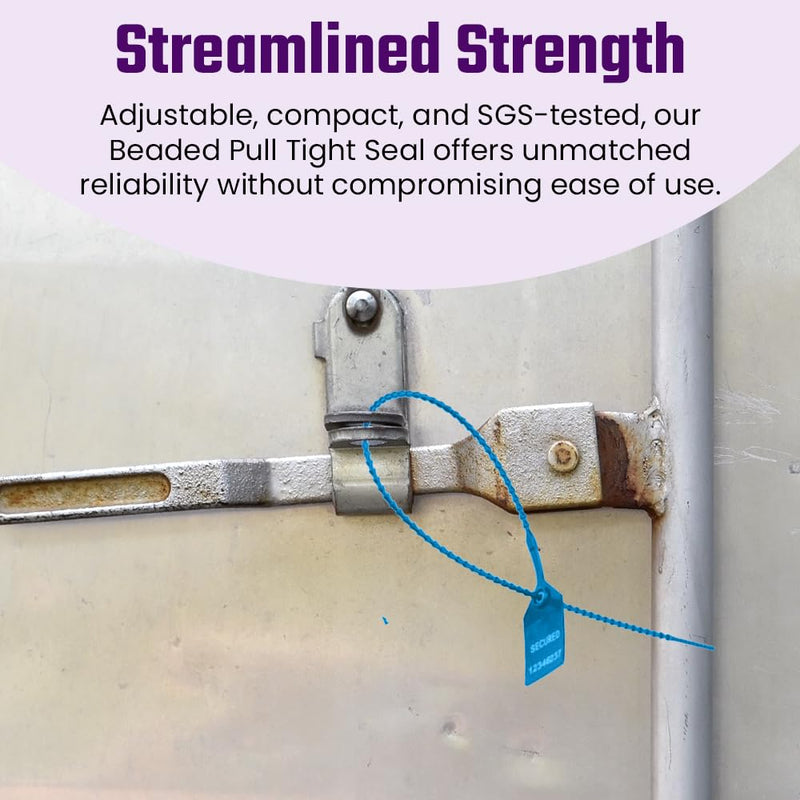 [Australia - AusPower] - Beaded Pull Tight Security Seals - Adjustable, UV Resistant, High-Density Polyethylene Seals for Secure Locking - 15" Length, 100-Pack, Red 15" (100 Pack) 