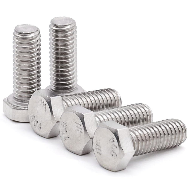 [Australia - AusPower] - #10-24 x 1/2" (50 pcs) Stainless Steel Hex Head Screws Bolts (3/8" to 6" Available), 18/8 Stainless Steel 304, Fully Threaded, Machine Coarse Thread, No Coating, Plain Finish #10-24 x 1/2" 50 