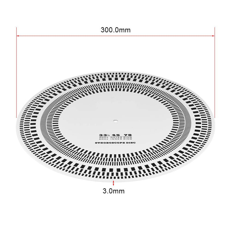 [Australia - AusPower] - Turntable Strobe Disc, Profesional LP Turntables Record Disc Calibration Disc Stroboscope Disc Tests 33/45/78RPM 