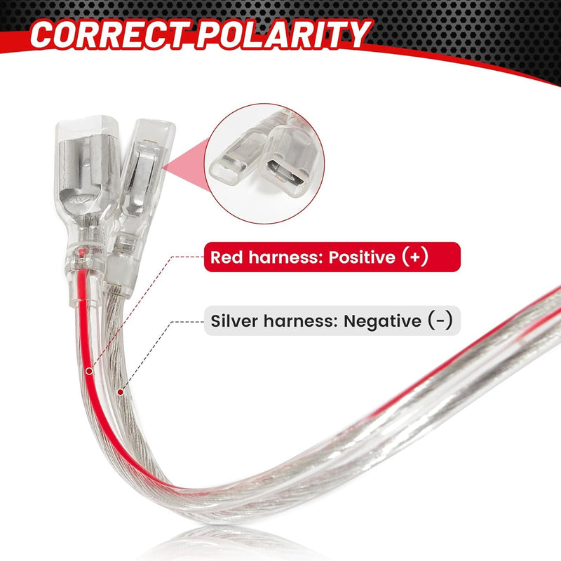 [Australia - AusPower] - RED WOLF Car Dash Tweeter Speaker Wiring Harness Select for 2006-2020 Honda Civic Accord Odyssey, 2004-2020 Acura TL RDX Dashboard Audio Sound System Update Plug & Play 2PCS 