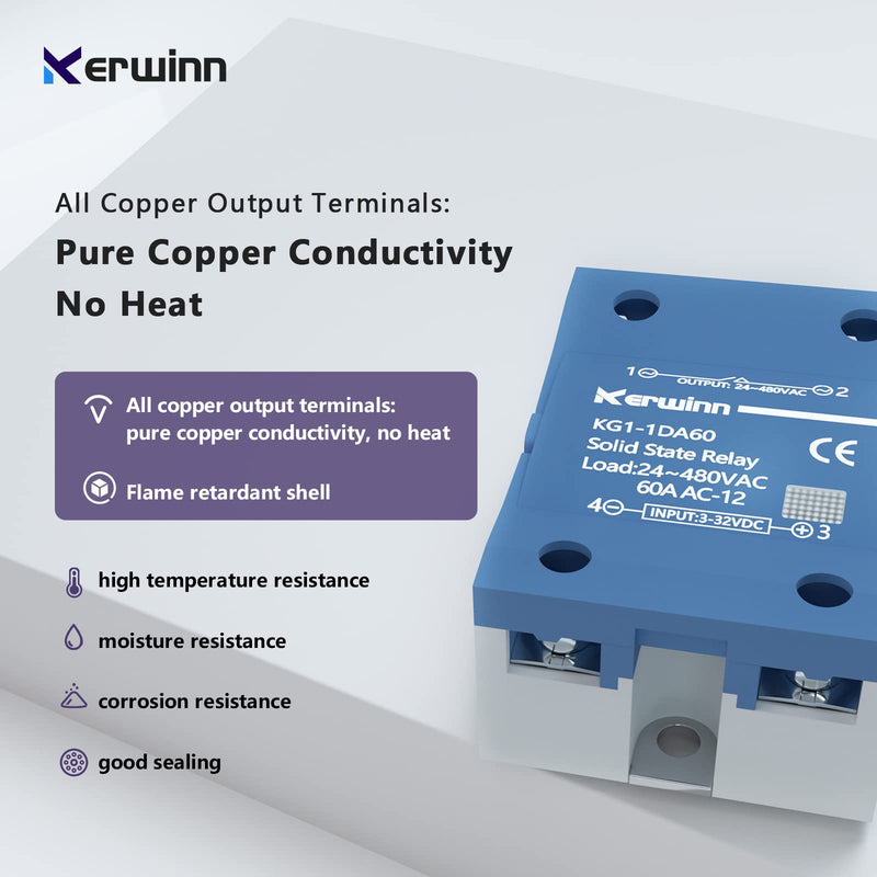 [Australia - AusPower] - Solid State Relay DC to AC 25A Input 3-32VDC to Output 24-480VAC Single Phase SSR Relay (SSR-25DA) 