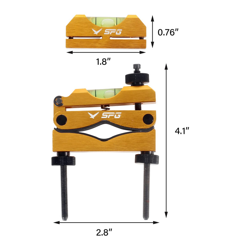 [Australia - AusPower] - Sight Kit Scope Leveling Tool Scope Mounting Level Universal and Precision Bubble Leveling System with Storage Case for Maintenance (Gold) Gold 