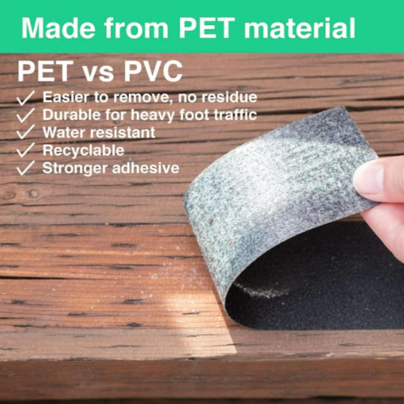 Anti-Slip Tape, Anti-Slip Traction Tape, Abrasive Adhesive. Optimal for Outdoor, Indoor, Stairs and Steps, High Traction, Friction, Strong Grip. (Black, 2IN*30FT)