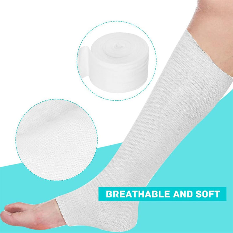 [Australia - AusPower] - Tubular Elastic Bandage Size D Support Bandages Washable Reusable First Aid Gauze Dressing for Arms Lower Legs Sports 7.5CM x 8M 