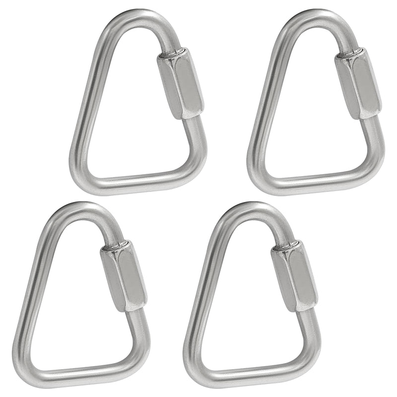 [Australia - AusPower] - 4Pcs Delta Quick Links 3/16 Inch 316 Stainless Steel Triangle Locking Quick Connector, M5 Quick Link Chain Heavy Duty Durable Chain Connector - 716lbs Capacity M5, 4Pcs 