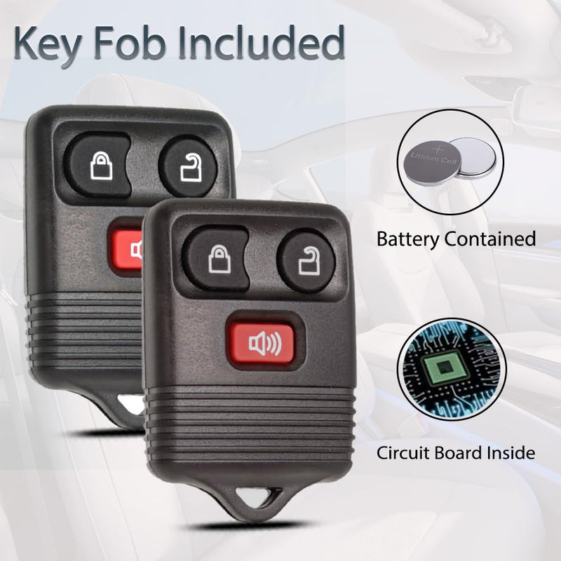 [Australia - AusPower] - Key Fob Keyless Entry Fits for Ford F150 F250 F350 Explorer Expedition 1998-2016 / Ranger Escape Edge E150 Freestar / Lincoln Navigator Mercury Mazda 3 Button Remote Control Replacement CWTWB1U345 