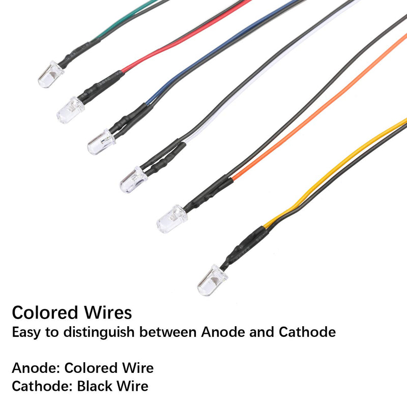 [Australia - AusPower] - 30pcs 12 Volt 1.8mm Warm White LED Lights Emitting Diodes Pre Wired 7.9 inch DC 12v LED Light Clear Lens Small LED Lamps 1.8mm Solid Light [04] Warm White / 30 Pcs 