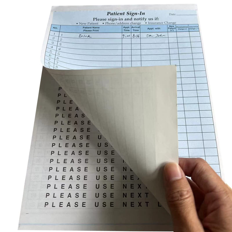 [Australia - AusPower] - NCR Carbonless 3 Part Patient Sign in Forms with Peel Away Adhesive Labels,8-1/2" x 11" Form,HIPAA Approved and Compliant for Confidentiality in All Medical Offices?Blue? 