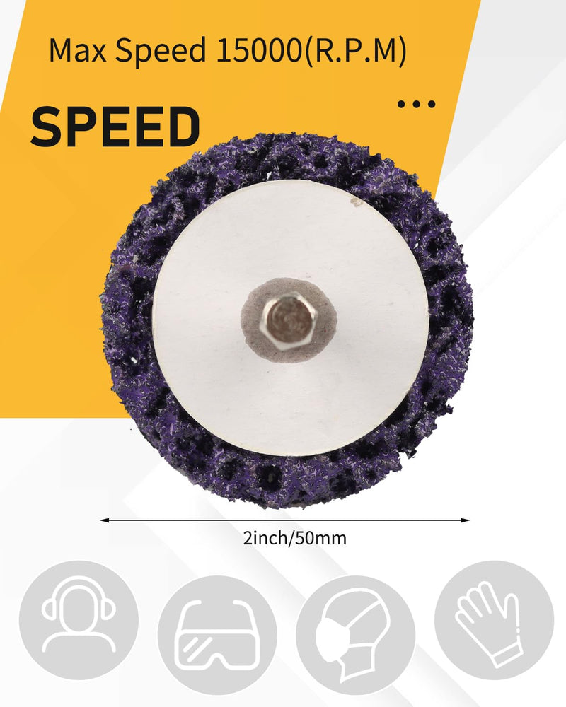 [Australia - AusPower] - Paint Stripper Discs, 2" Effective Paint Remover for Metal, 5 PCS Quick Change Paint Eater with 1/4" Hex Shank, for Grinding Wood, Metal, Plastic and Fiberglass. 