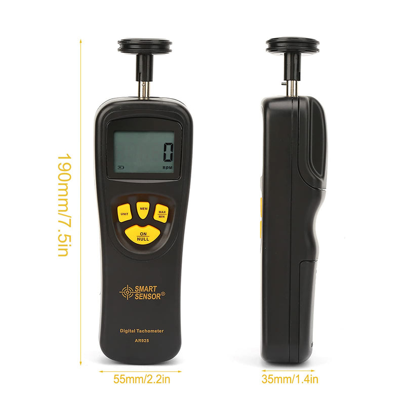 [Australia - AusPower] - Digital Tachometer Motor Tachometer RPM Meter Gauge Tach Speedometer 0.5~19999RPM AR925 LCD Display 