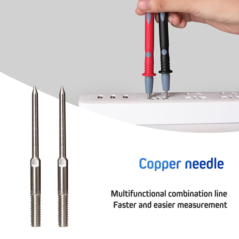 [Australia - AusPower] - Multimeter Test Leads Kit with Alligator Clips, 12Pcs Professional Multimeter Probe Kit with Replaceable Alligator Clips 1000V 20A 12 