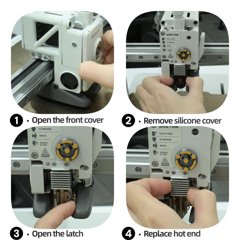 [Australia - AusPower] - Original BambuLAB A1 3D Printer Hotend, A1 Mini Stainless Steel Hotend Kit,All Metal Extruder Hot End for Bambu Lab A1 Series 3D Printer Accessories (A1 0.4mm Stainless Hotend) A1 0.4mm Stainless Hotend 