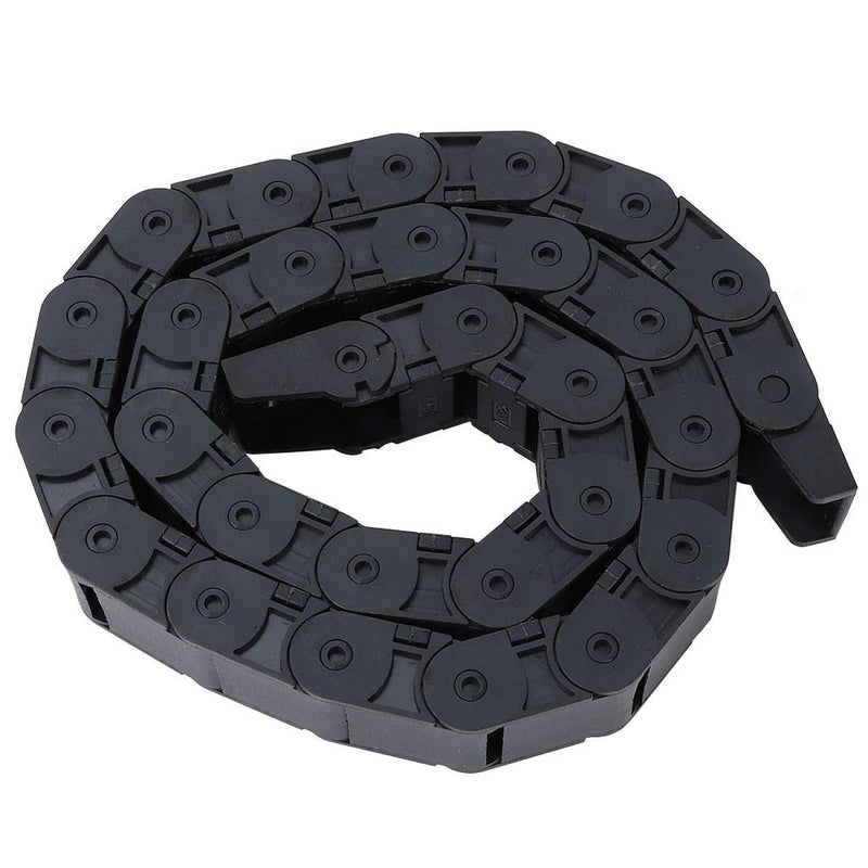 [Australia - AusPower] - R38 18x25mm Black Nylon Cable Drag Chain Wire Carrier Drag Chain Bridge Type Open Cable 1M Length 3D Printer for CNC Machine,Energy Chain 