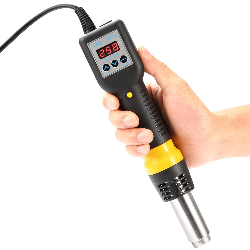 LRT 8018A 600W Digital Hot Air Rework Station for PCB & SMD Repair | LED Display, Fast Heat-Up, Adjustable 100–500°C, 3 Nozzles, Stable Airflow for PCB, IC Chip & Phone Repair