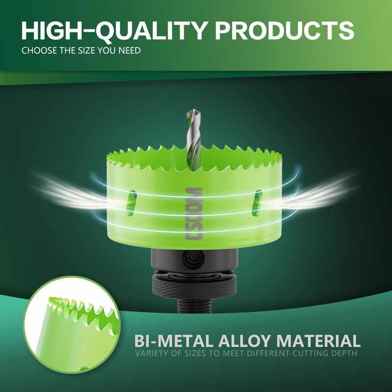 [Australia - AusPower] - CSOOM Upgraded Bi-Metal Hole Saw Drill Bit, Hole Drilling Cutter, Ideal for Plastic, Wood, Plywood, Thin Steel Sheets, and Thin Aluminum Sheets（89mm|3-1/2"）. 89mm|3-1/2" 