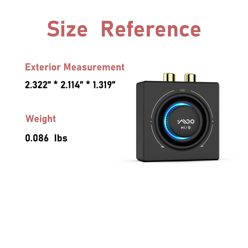 [Australia - AusPower] - YMOO B06T3 Bluetooth 5.3 Receiver, 100ft RCA Bluetooth Audio Adapter for 3.5mm Jack AUX HiFi Home Stereo/Speaker from Smartphone/Tablet/Laptop,Dual Link for Two Speakers,SBC AAC Audio Black 