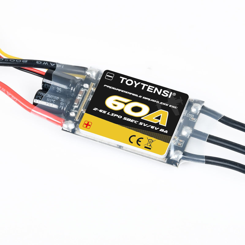 60A 2–6S RC Brushless Motor ESC for RC Plane & Airplane with 5V/6V 8A SBEC 60A