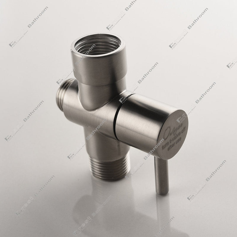 Brushed Nickel Hand Held Bidet Sprayer Qualitied Stainless Steel Diaper Sprayer Shattaf Complete Set for Bidet Toilet Bathroom