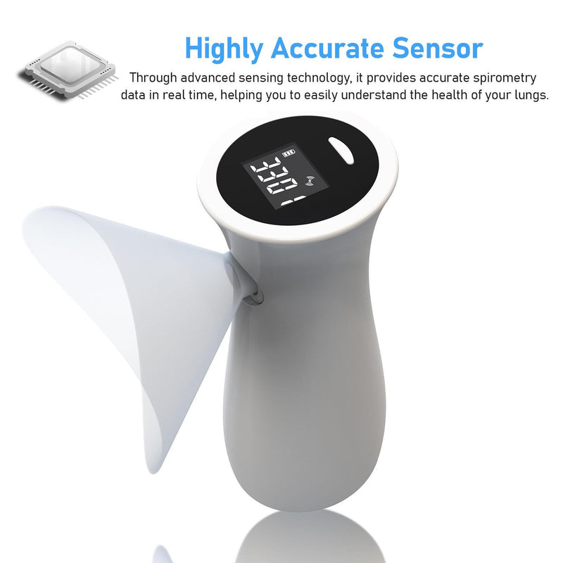 SENECESLI Incentive Spirometer, Breathing Exerciser for Lungs, Large High Resolution Display, for Athletes and Students