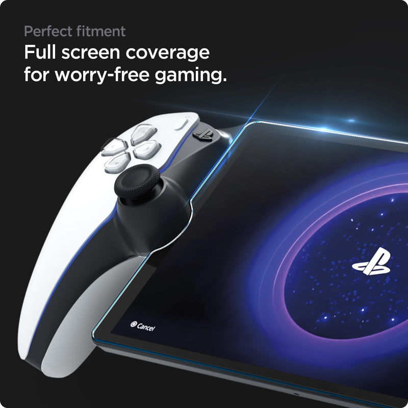 [Australia - AusPower] - Spigen Tempered Glass Screen Protector [GlasTR EZ FIT] designed for PlayStation Portal Remote Player - 1 Pack 