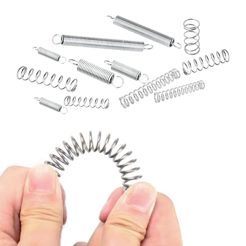 [Australia - AusPower] - 200PCS Spring Assortment Kit Zinc Plated Extension and Compression Springs Kit with 20 Different Sizes for Home Repairs & DIY 20 Sizes 