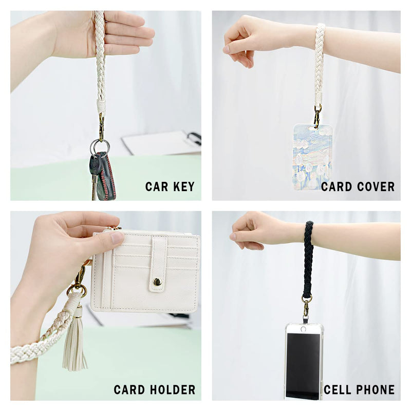 [Australia - AusPower] - Boho Macrame Phone Wrist Strap, Cell Phone Lanyard with Tether Tab, Keychain Wristlet Charm, Anti-Loss Phone Chain Simple 