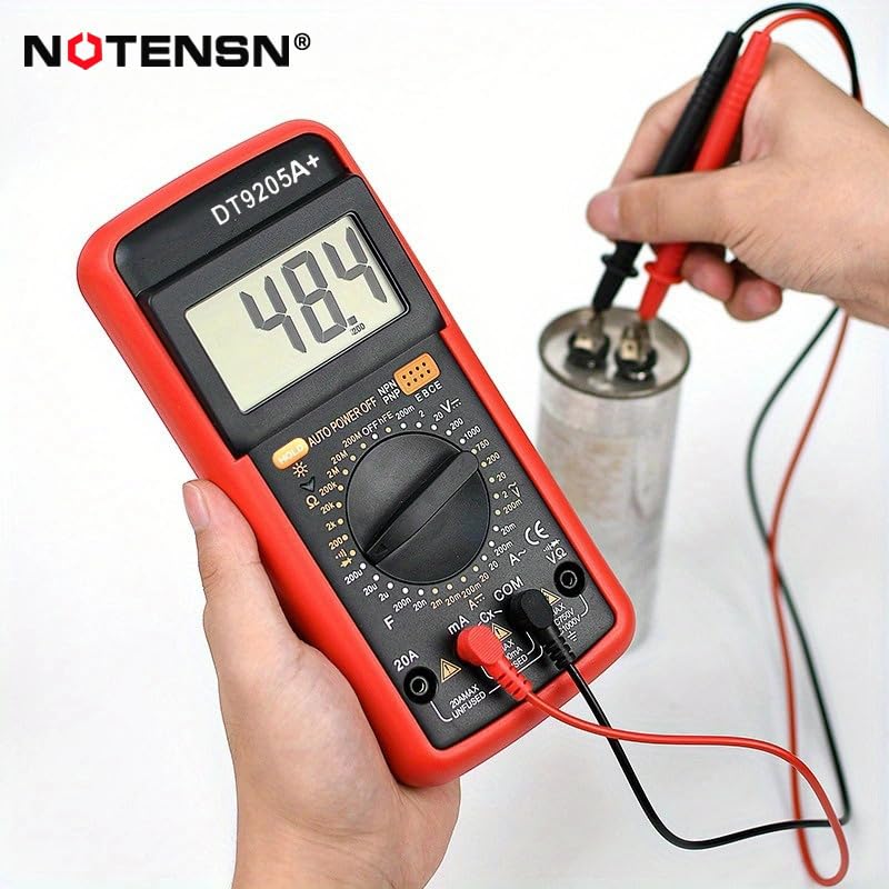 [Australia - AusPower] - DT9205A+ Digital Multimeter, 1000V True RMS Auto-Ranging Voltmeter, Professional Electrician Tools with Temperature/Diode/Continuity Test, Anti-Burn & Full Protection for Home/Car/Industrial Use 