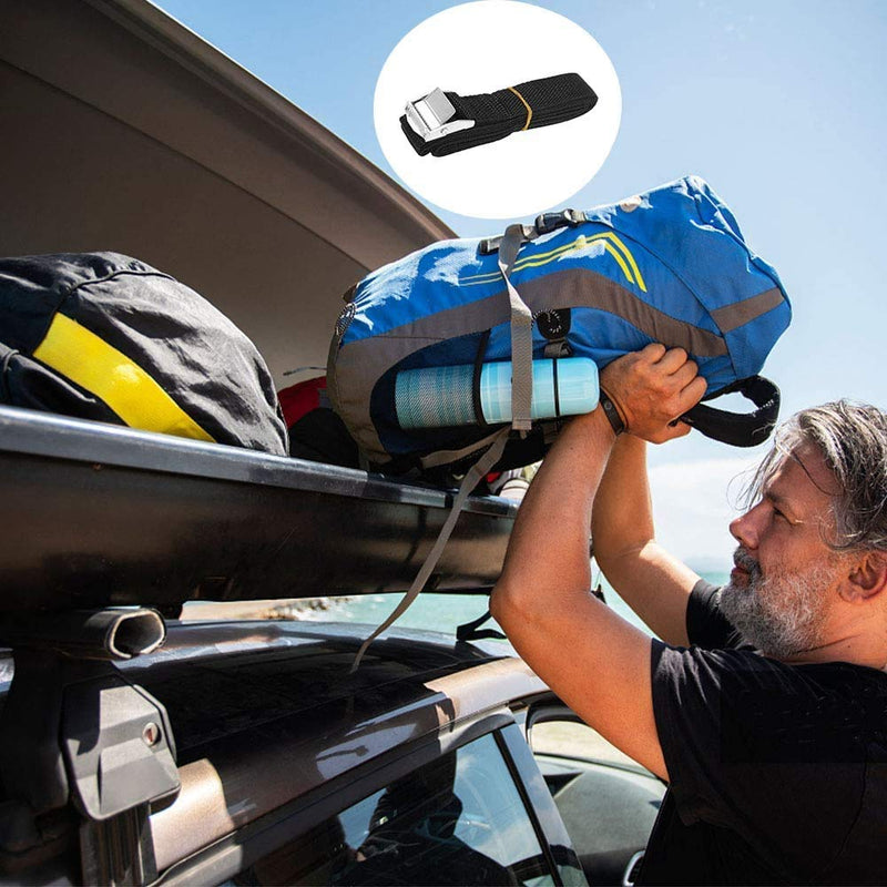 [Australia - AusPower] - 6 Pack Lashing Straps 6.5ft x 1" Tie Down Straps Up to 1500lbs,Heavy Dust Lashing Secure Strap Adjustable Cam Buckle Straps for Motorcycle, Cargo, Trucks,Trailer,Luggage Black 