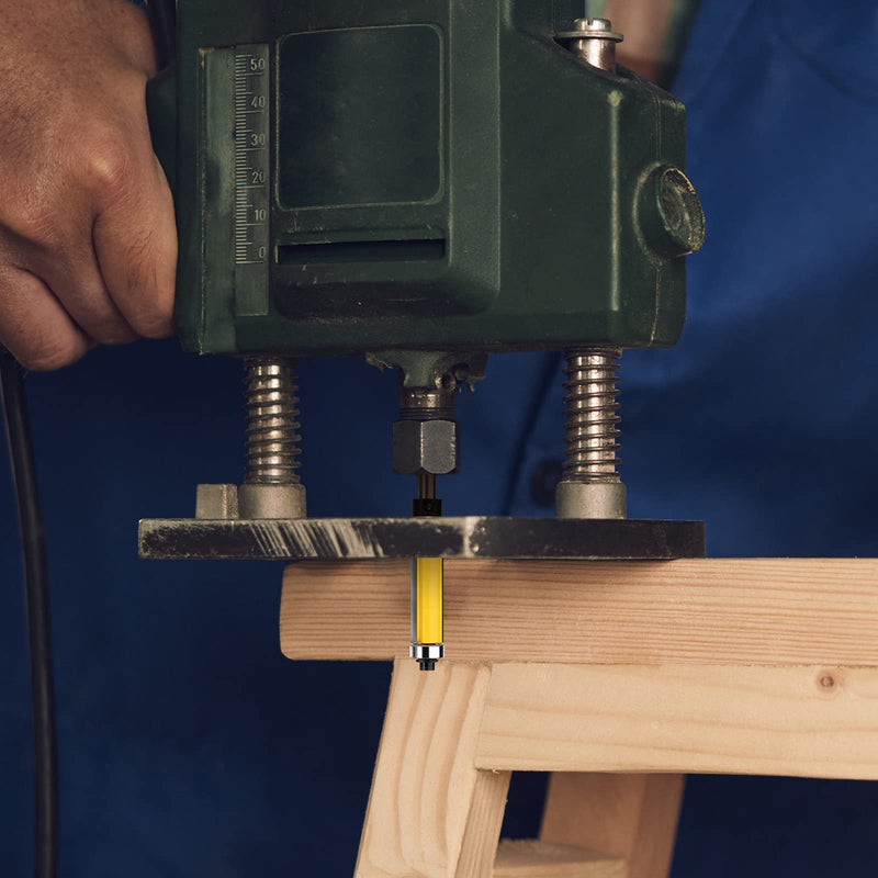 [Australia - AusPower] - 1-1/2 Inch Flush Trim Top and Bottom Bearing Router Bit 1/4-Inch Shank 1/4" Shank 1-1/2" Length 