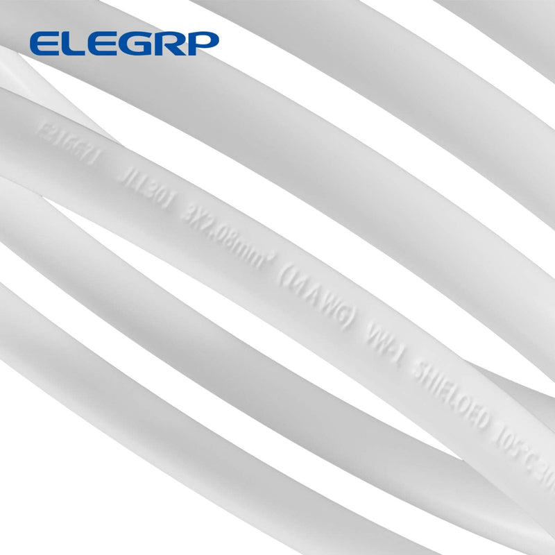 [Australia - AusPower] - ELEGRP 0651515LY L15515 L22515 14AWG LCDI Power Cord Plug for A/C Air Conditioner, E250451 UL Certified, 7.5FT Leakage Current Detection Interrupter Replacement, 120V 15A 1800W 60Hz NEMA 5-15P, 1 Pack 