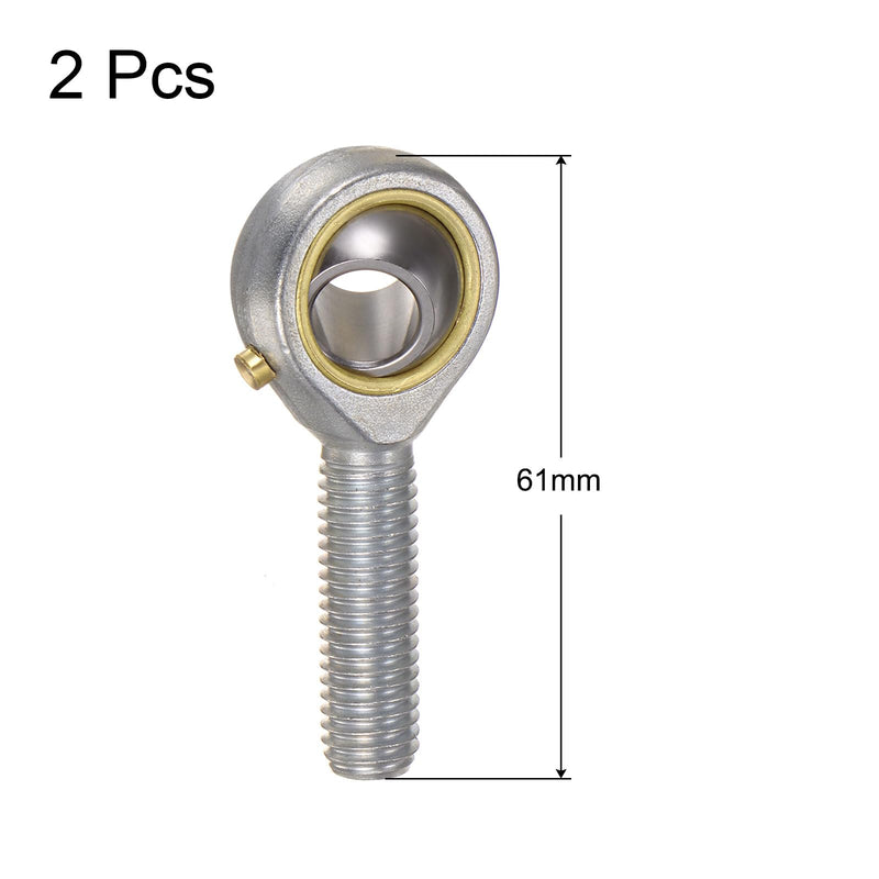 [Australia - AusPower] - uxcell 2pcs POS10 M10 Male Rod End Bearing M10x1.5 Right Hand Thread, Self-Lubricating Joint Rod Ends, includes Jam Nut 