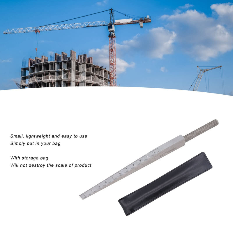 [Australia - AusPower] - 0.5-11mm Taper Gauge, Stainless Steel Welding Wedge Gap Feeler, Measures Hole & Slot Sizes 