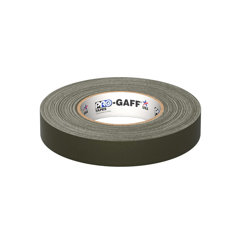 1" Width ProTapes Pro Gaff Premium Matte Cloth Gaffer's Tape With Rubber Adhesive, 11 mils Thick, 55 yds Length, Olive Drab (Pack of 1) 1 in. x 55 yds. (24mm x 50m) Practical, rugged
