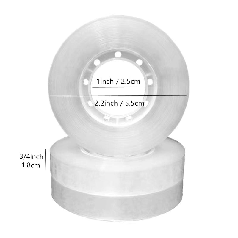 Transparent Tape Refill Rolls for Dispenser, Tear by Hand,48 Rolls x 900 inches 48 Pack