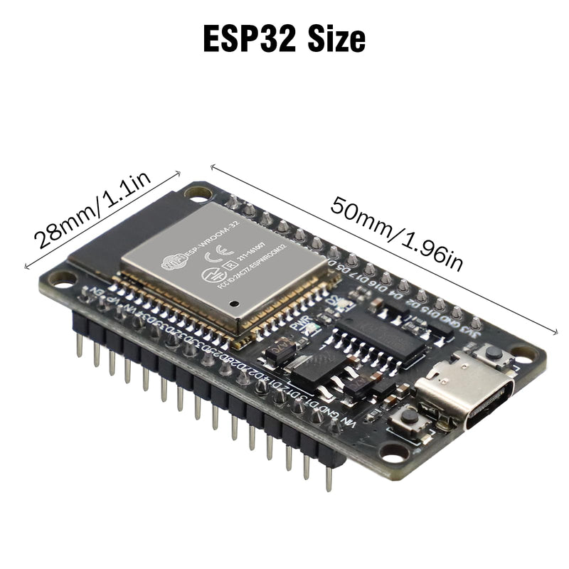 [Australia - AusPower] - RUIZHI ESP ESP Mini Development Committee, ESP-32-S ESP-32-WROOM-32D Module 2.4GHz WiFi+Bluetooth 2-in-1 Low Power Consumption Solder the CH340 Type-C Connector for Arduino 1 