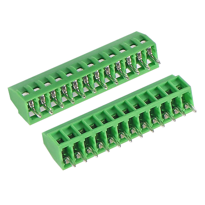 [Australia - AusPower] - DIANN 10pcs PCB Connectors 12 Pin 2.54mm 0.1" Pitch Screw Terminal Block Connector 150V 6A PCB Terminal Block Connector for 26-18AWG Cable 12Pin-10pcs 