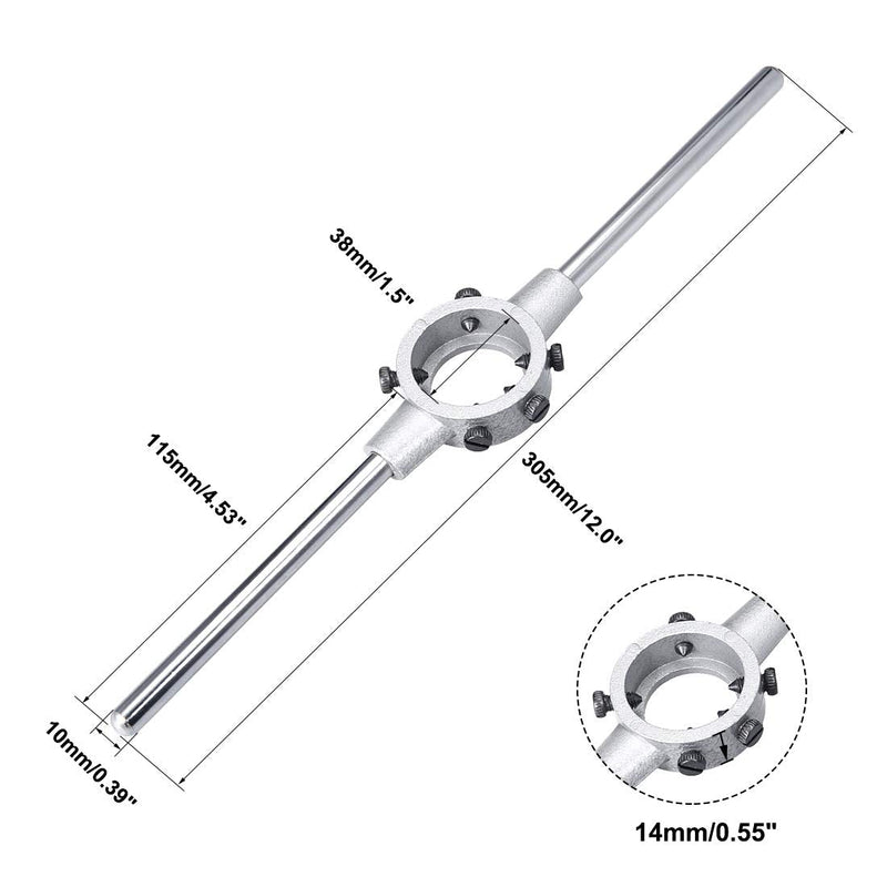 [Australia - AusPower] - uxcell Die Stock Handle Wrench Holder for Metric M12-M14 / 24mm-38mm OD Round Die 