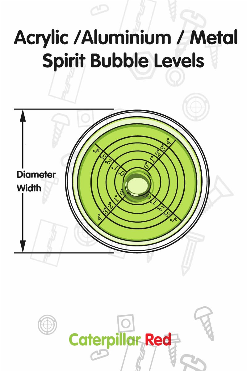[Australia - AusPower] - Magnetic Metal Large Spirit Bubble Level 60mm Diameter, (2 23/64 in), Surface Level - Metal Housing, Bulls Eye Bullseye, Green/Black 