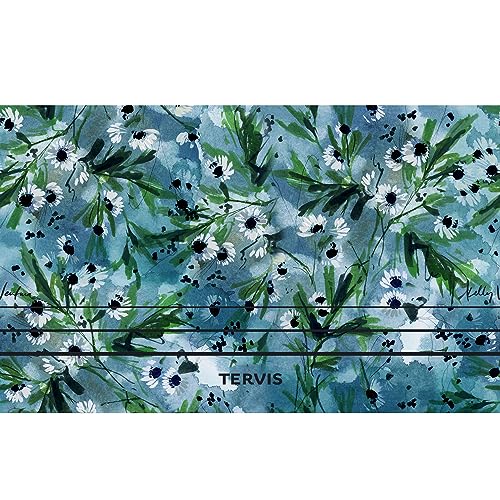 Tervis Traveler Kelly Ventura Teal Botanical Triple Walled Insulated Tumbler Travel Cup Keeps Drinks Cold & Hot, 20oz, Stainless Steel 20 Ounces