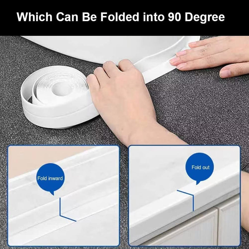 [Australia - AusPower] - Caulk Strip Waterproof and Oil-Proof Caulking Sealing Tape for Cooktop Self Adhesive Caulk Tape for Sink Toilet Bathroom Wall Edge Bathtub Caulk Strip Tape Brown 