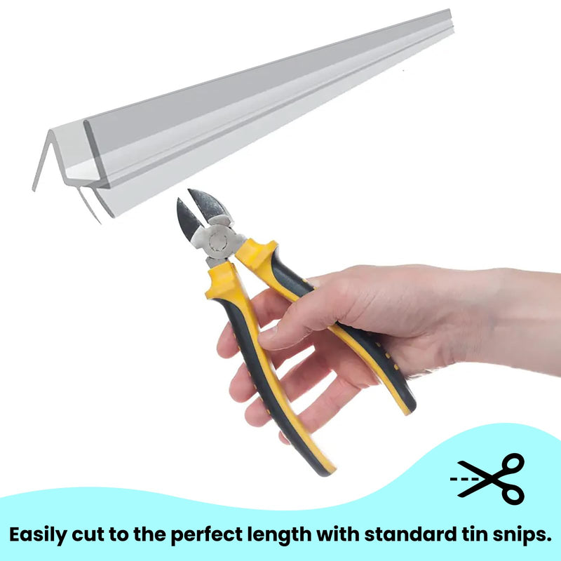 36" Shower Door Bottom Seal Strip for 3/8" (10mm) Glass – Ultra Clear Polycarbonate Shower Door Sweep, One Pack 36 inch long
