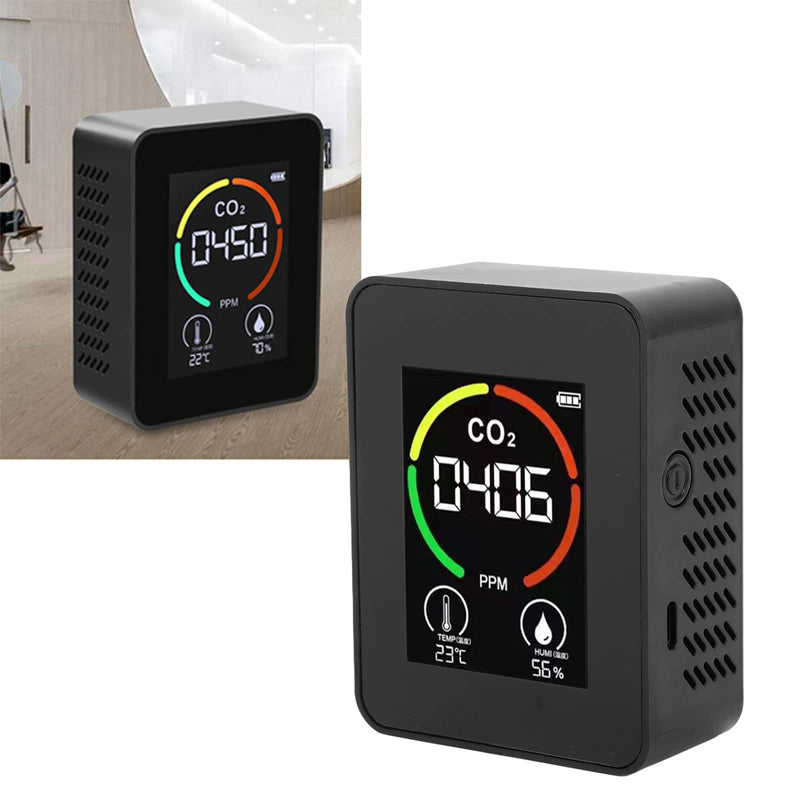 [Australia - AusPower] - Air Quality Detector, 3 in 1 CO2 Meter Air Quality Sensor USB Charger TVOC Tester for Home Use 
