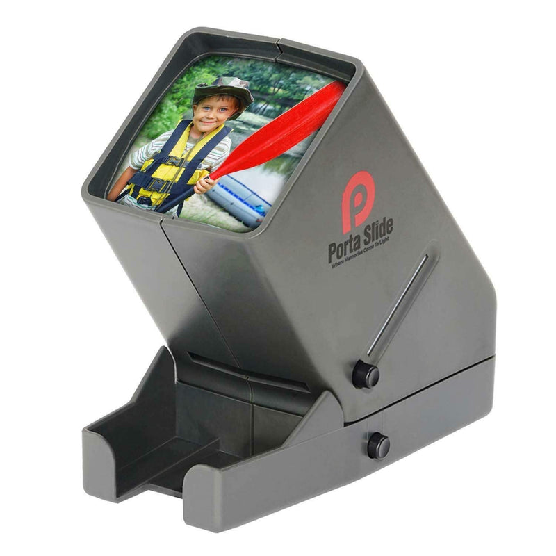 [Australia - AusPower] - PS-3 Slide Viewer, View 2x2 in. Slides, 35mm Film Strips & Negatives, LED Viewing light, 4 in. Screen, 3x Magnification w/Cleaning Cloth, USB Power Cable included 
