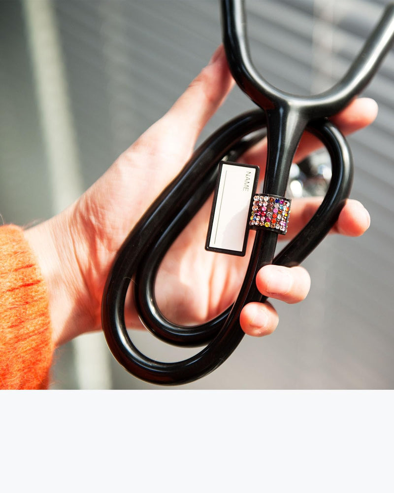 [Australia - AusPower] - 2 Pack Sparkly Bling Stethoscope Charms (MutBlack) MutBlack 